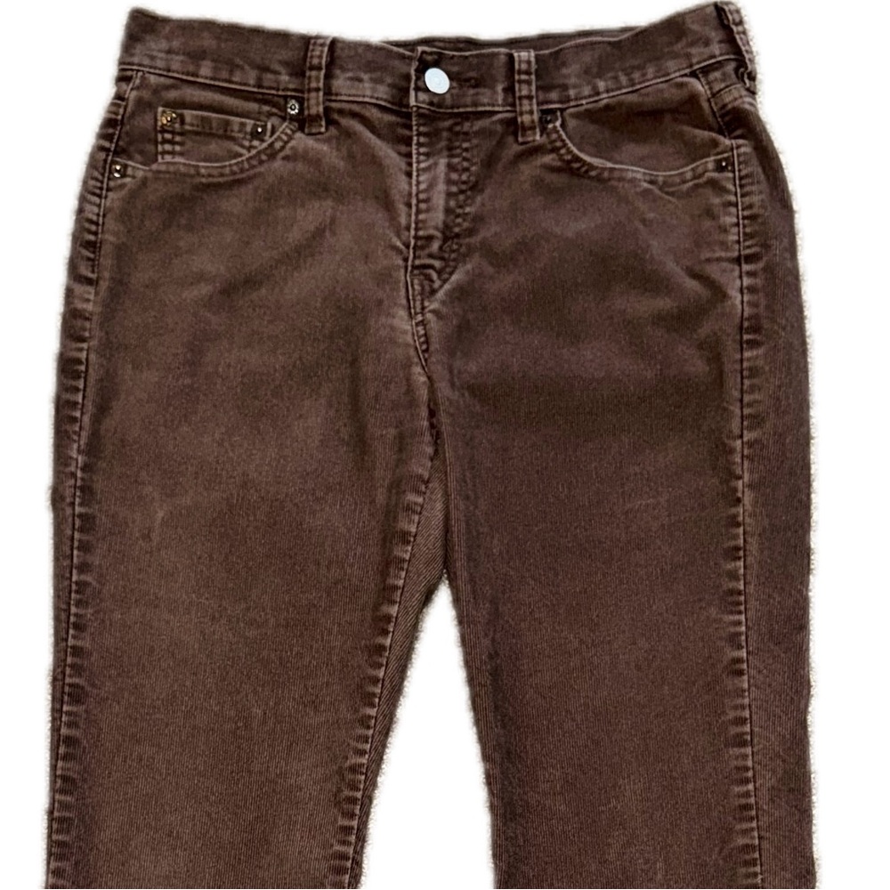 Levi's Vintage Y2K Dark Brown Corduroy Pants 6M Straight Leg 505